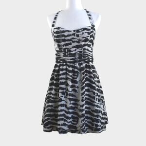 GUESS  Women's Zebra Print Halter Dress Size 10